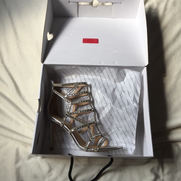 Aldo Norta rhinestone embellished caged stilettos! - Picture 2 of 8